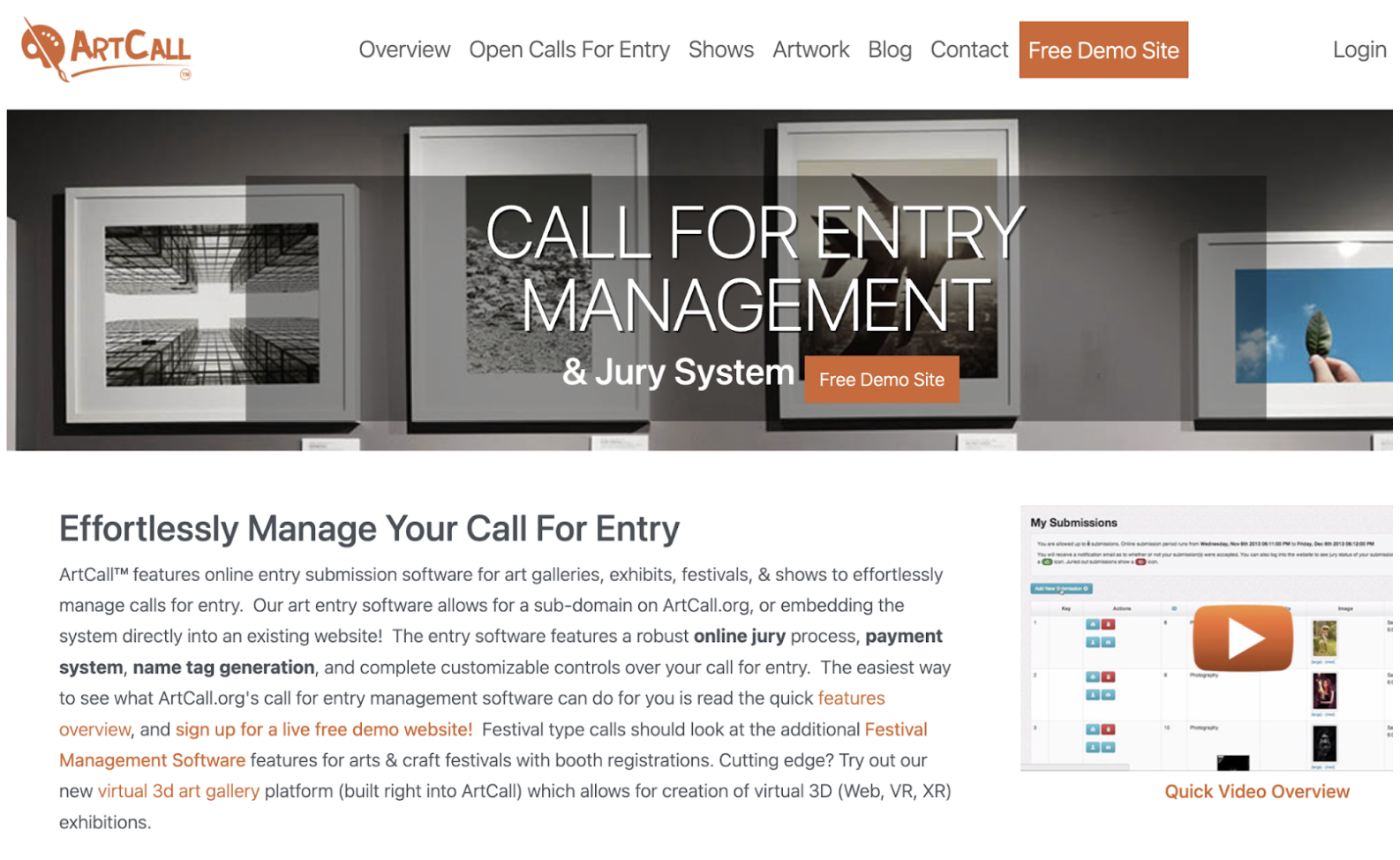 ArtCall gallery jury tool