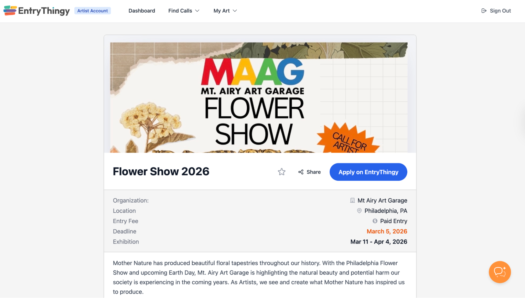 EntryThingy call detail page