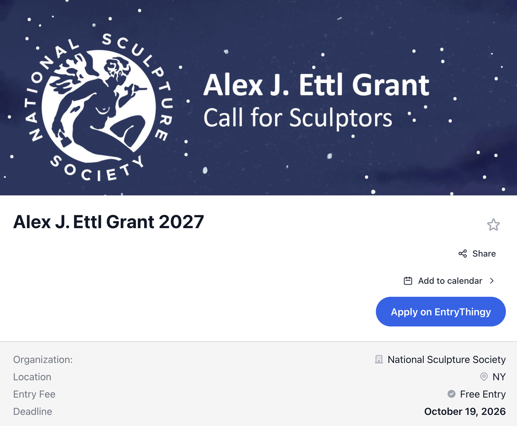 Alex J. Ettl Grant 2027 call